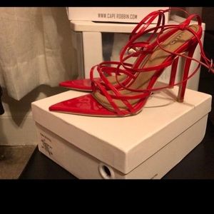 Patent leather red heel by EGO